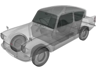 Ford Anglia (1967) 3D Model preview