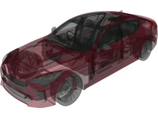 Kia Stinger GT (2017) 3D Model preview