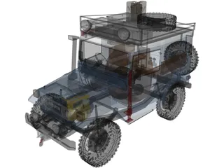 Toyota Land Cruiser FJ40 [Lifted] 3D Model preview