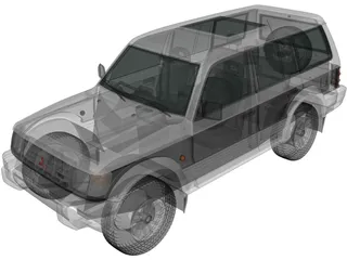 Mitsubishi Pajero (1991) 3D Model preview