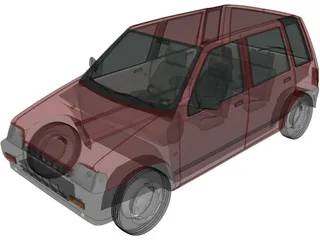 Daewoo Tico (1993) 3D Model preview