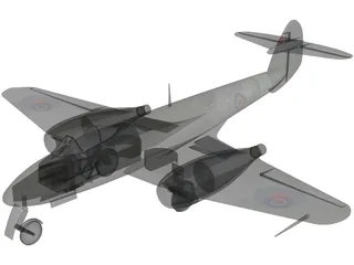 Gloster Meteor 3D Model preview