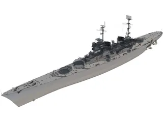 Stalingrad Battlecruiser 3D Model preview