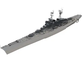 Moskva Russian Cruiser 3D Model preview