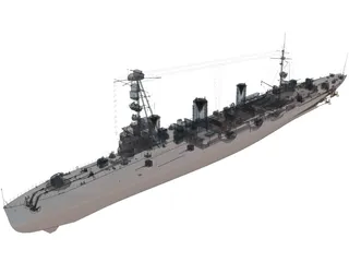 Krasny Krym Soviet Cruiser 3D Model preview