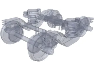 Alstom Bogie 3D Model preview