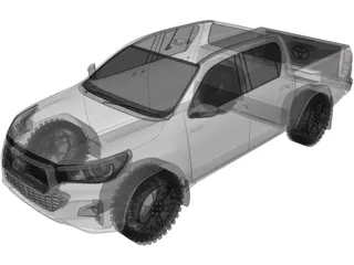 Toyota Hilux SRX (2019) 3D Model preview