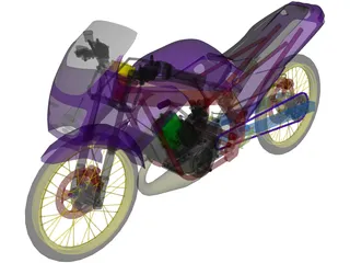 Kawasaki Serpico 150 3D Model preview