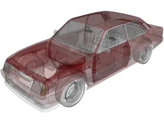Chevrolet Chevette (1988) 3D Model preview