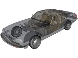 Jaguar XJ-S Coupe (1990) 3D Model preview