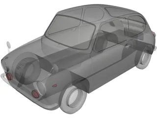 Subaru R2 3D Model preview
