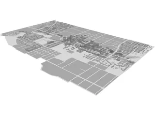 Lexington City, KY, USA 3D Model preview