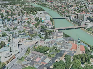 Salzburg City, Austria (2020) 3D Model preview