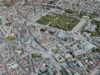 Brussels City, Belgium (2020) 3D Model preview