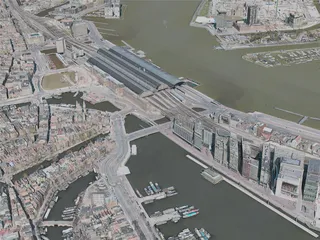Amsterdam City, Netherlands (2020) 3D Model preview