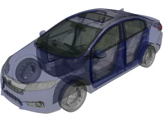 Honda City (2014) 3D Model preview