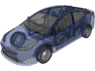 Toyota Prius TE (2019) 3D Model preview