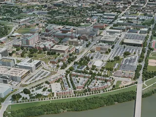 Indianapolis City, IN, USA (2020) 3D Model preview