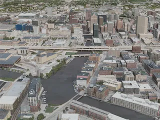 Milwaukee City, USA (2020) 3D Model preview