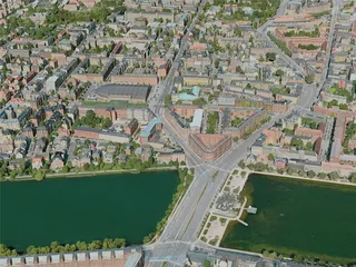 Copenhagen City, Denmark (2020) 3D Model preview