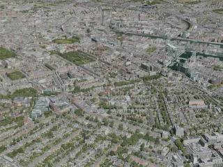 Dublin City, Ireland (2020) 3D Model preview