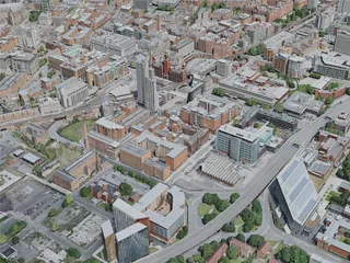 Manchester City, UK (2020) 3D Model preview