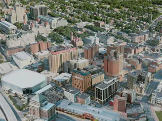 Albany City, NY, USA (2020) 3D Model preview