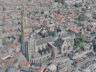 Antwerp City, Belgium (2020) 3D Model preview
