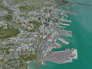 Auckland City, New Zealand (2020) 3D Model preview