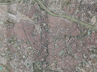 Zaragoza City, Spain (2020) 3D Model preview