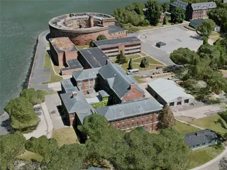New York City, Governors Island, USA (2020) 3D Model preview