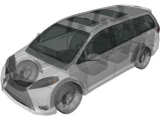 Toyota Sienna (2012) 3D Model preview