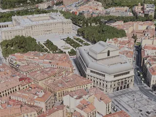 Madrid City, Spain (2020) 3D Model preview
