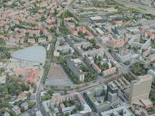 Leipzig City, Germany (2020) 3D Model preview