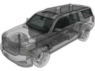 Chevrolet Suburban LTZ (2018) 3D Model preview