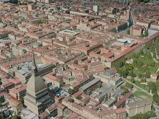 Turin City, Italy (2020) 3D Model preview