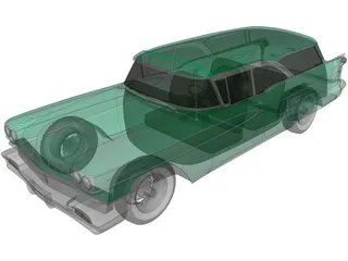 Oldsmobile 88 Fiesta Wagon (1958) 3D Model preview