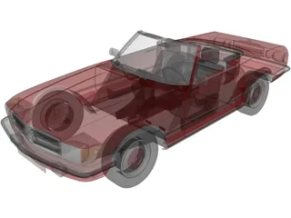 Mercedes-Benz SL450 (1974) 3D Model preview