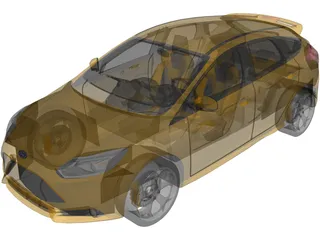 Ford Focus ST (2012) 3D Model preview
