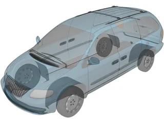 Chrysler Town & Country LX (2002) 3D Model preview
