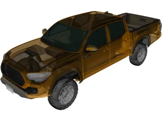 Toyota Tacoma Double Cab  (2017) 3D Model preview