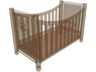 Baby Bed 3D Model preview