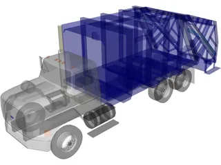 Garbage Truck 3D Model preview