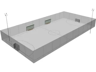 5X5 Football Field 3D Model preview