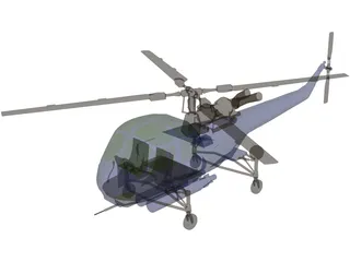 Westland Wasp 3D Model preview