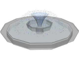 Water Fountain 3D Model preview