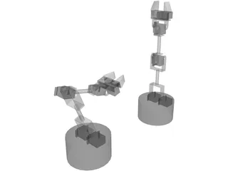 Lynxmotion SES Robot Arm 3D Model preview