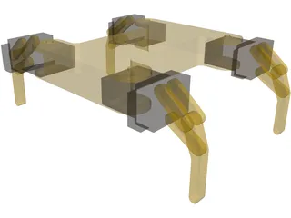 Quadrapod Walking Robot Quad 2 3D Model preview