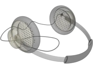 Walkman Stereo Headphones 3D Model preview