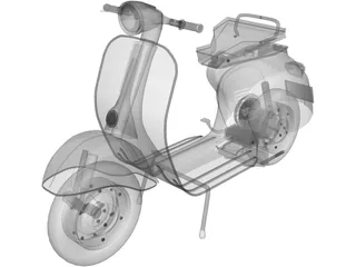 Scooter Vespa 3D Model preview